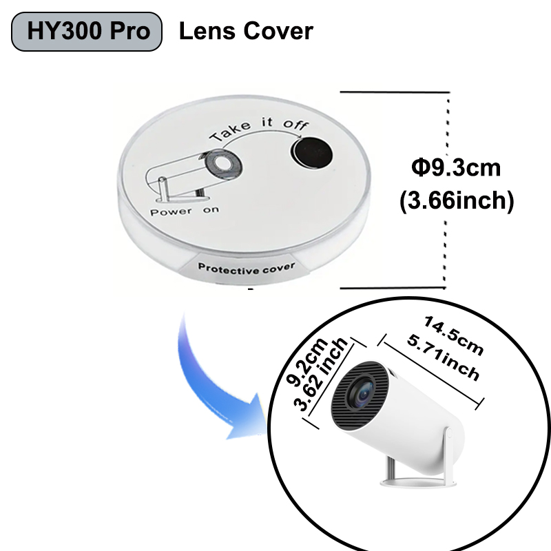Cubierta protectora de lente de proyector HY300PRO, Protector de lente para evitar el polvo para Magcubic HY300, Protector para proyector HY300Pro hy300plus