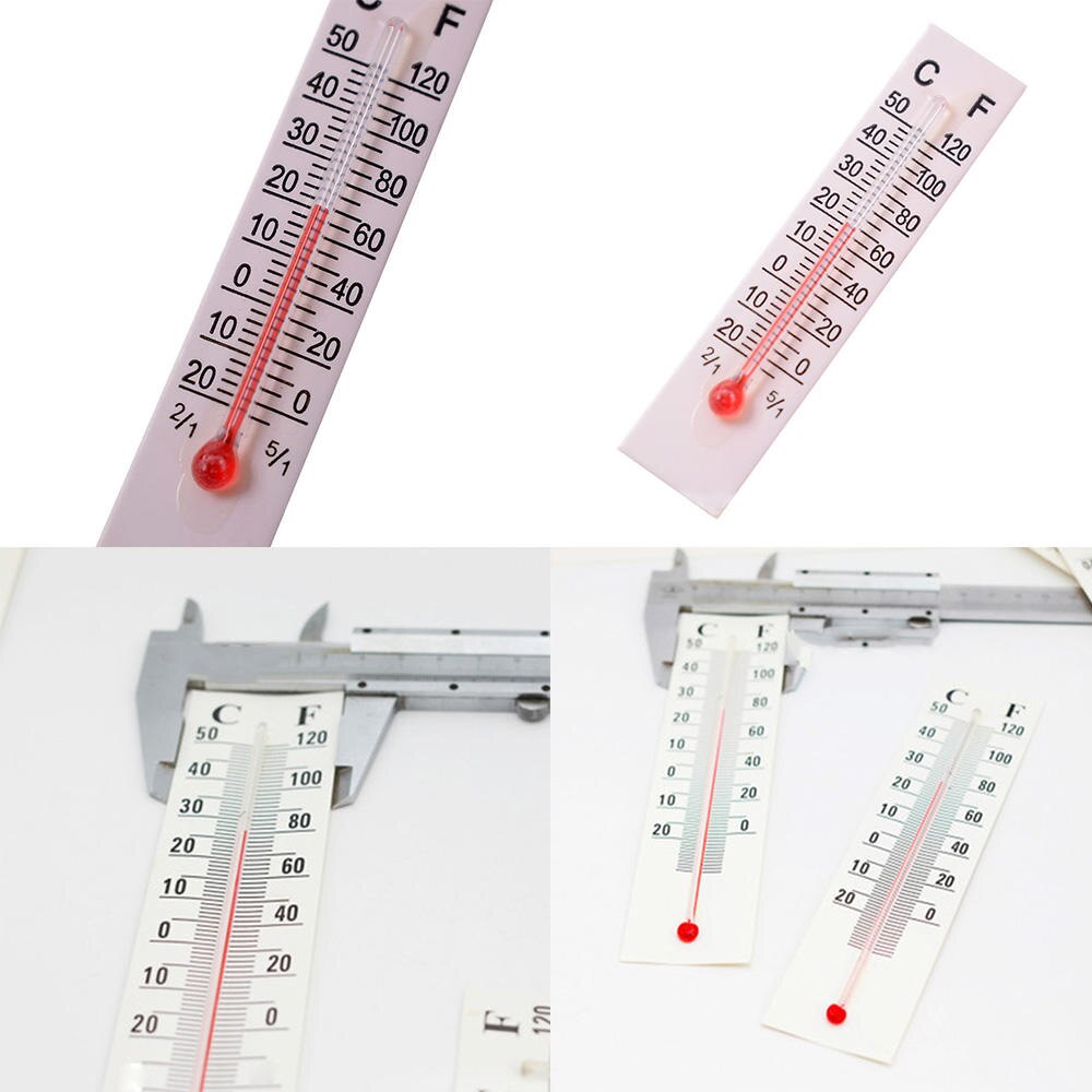 Termómetro de papel en miniatura para interiores y exteriores, herramienta de medición de temperatura para jardín, hogar, garaje y oficina, 1/10 piezas