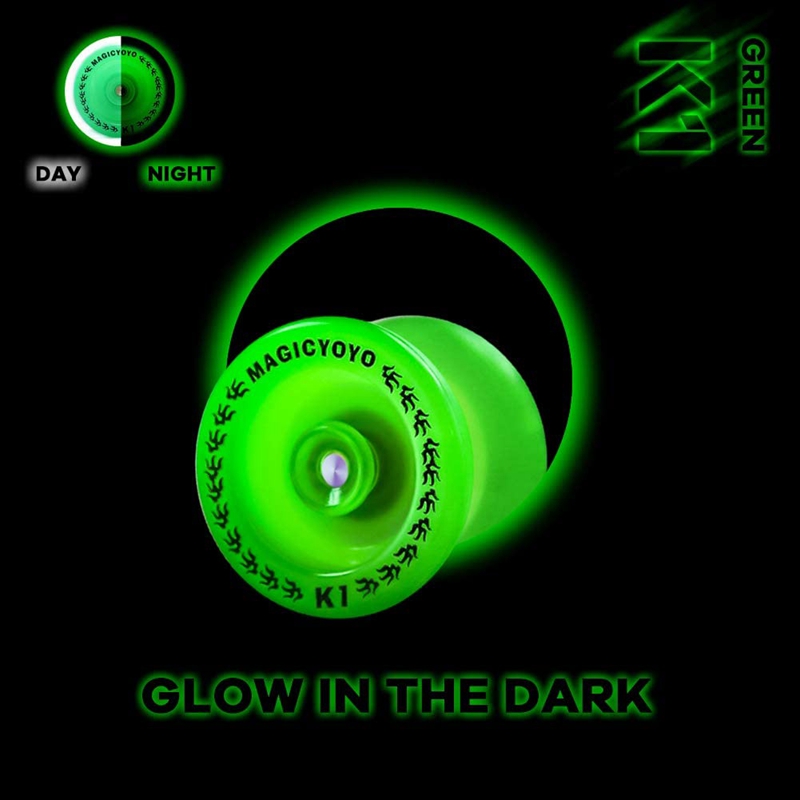 MAGICYOYO K1 Plus Responsive Yoyo for Kids,Plastic Yoyo with Narrow C Bearing,Yoyo for Beginners (Blue&amp;Green)