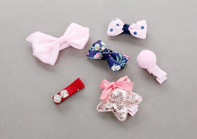 6pz/5pz Del bambino Tornante clip di Capelli Della Ragazza dell'arco Del Fiore mini Barrettes stella Bambini infante noi
