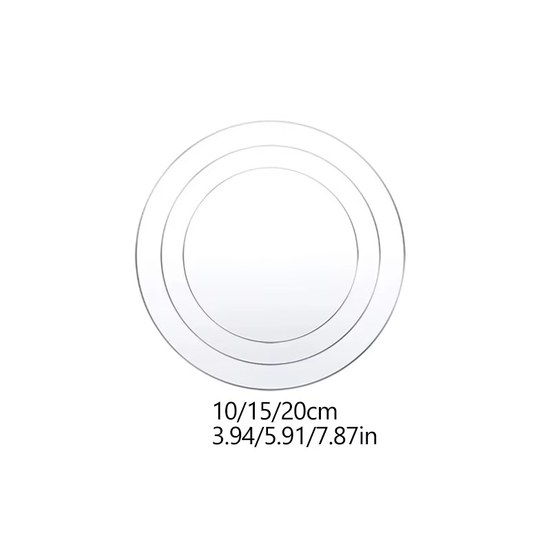 4 Sizes Round Acrylic Cake Discs Boards Topper Reusable Perspex Disk Base for Trimming Decorating Supplies 10226: Dark Khaki