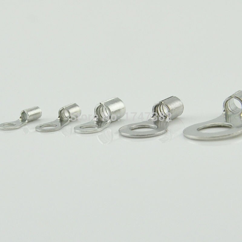 200PCS RNB2-8 Non-insulated ring terminal electrical wire crimp naked connector AWG 16-14