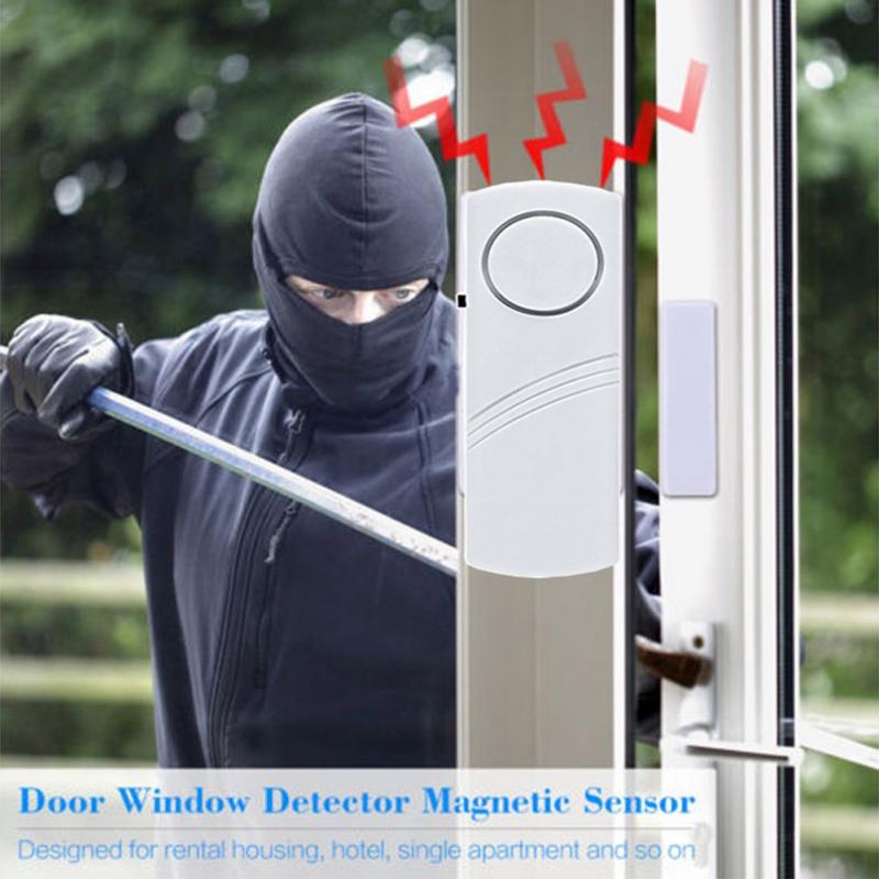 90dB Loud Wireless Magnetic Alarm Sensor Burglar Intruder Anti-Theft Door Window House Security Safety Alarm System