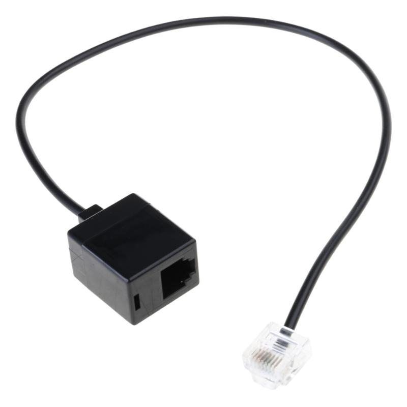 Easy Plugs In RJ45 To RJ11 Adapter Cable, Stable Ethernet To Phone Line Connector Landline Connection Wire Replacement