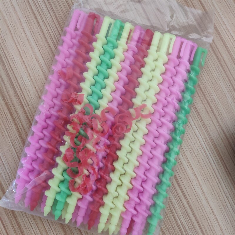 Rodillos largos de plástico para peluquería, herramientas de estilismo para peluquería, para mujeres y niñas, 23 unids/paquete: Default Title