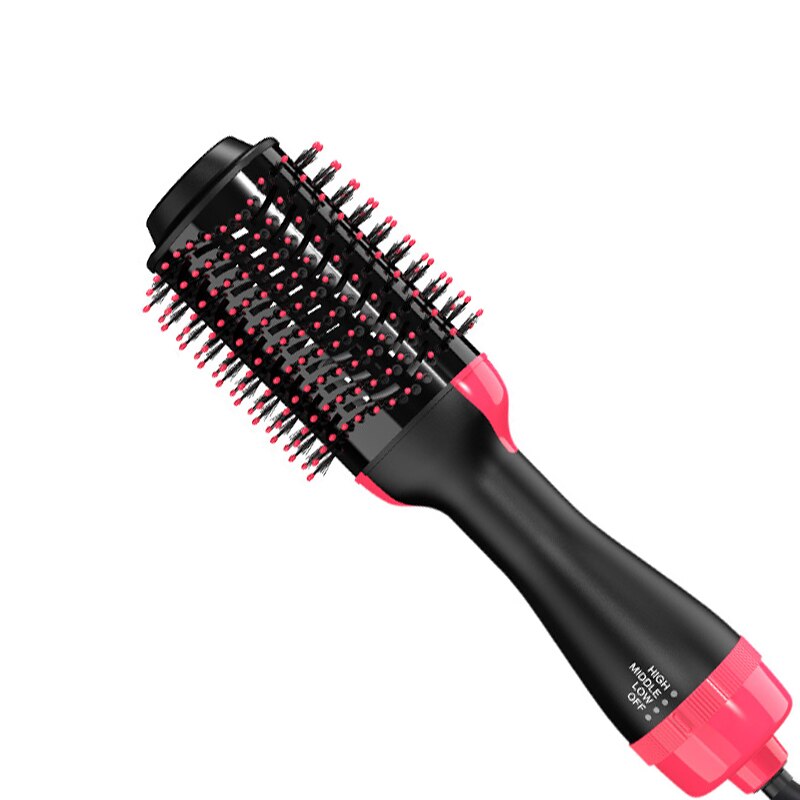 Electric Hair Dryer Blow Dryer Hair Curling Iron Rotating Brush Hairdryer Hairstyling Tools 2 In 1 -air Brush: Black / US