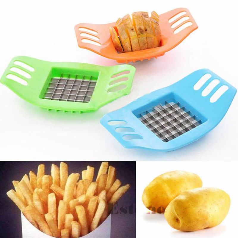 Cortador de patatas cortadas en tiras, herramienta para cortar patatas fritas, utensilios de cocina al azar