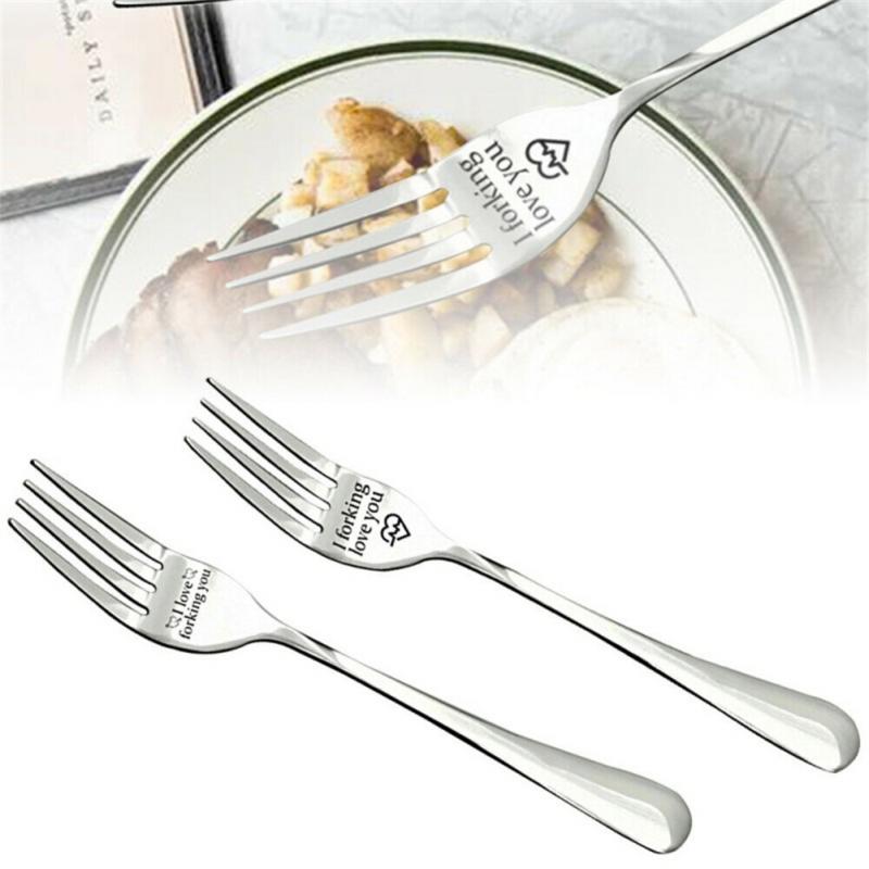 Fork With Blessing Words Stainless Steel Blessings Fork For Relatives Tableware Funny Engraved Fork For Boyfriend