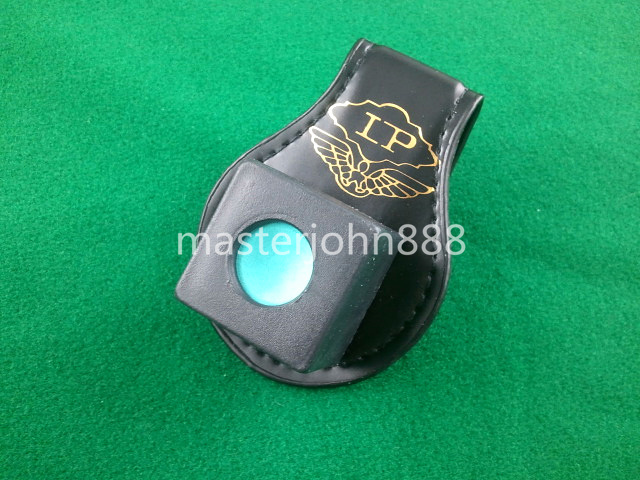 Piscina Bilhar Snooker Couro Belt Magnetic Clipe Titular Giz Giz Caso Atacado Frete Grátis