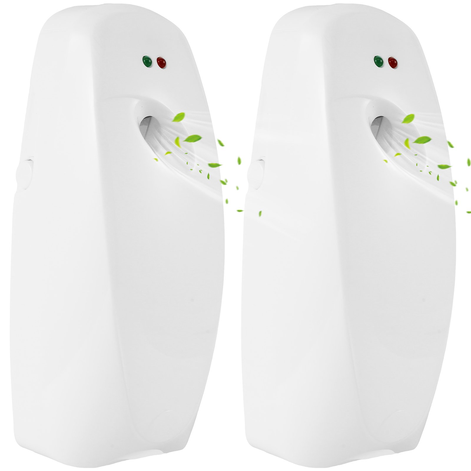 Distributeur d'air plus frais mural, Spray de parfum automatique liquide de 300ML avec 3 modes réglables pour distributeur de parfum domestique, 2 pièces: Gris foncé