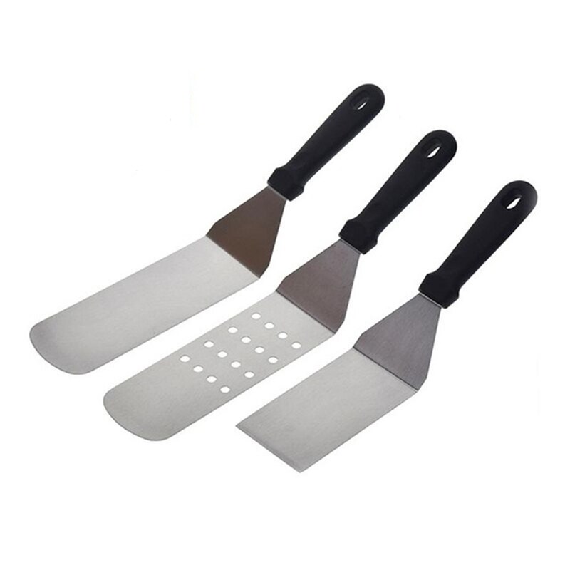TEENRA 3 stks/set Gebakken Pan Biefstuk Spatel Keuken Schop Steak Truner Schraper Pizza Spatel Ei Ingelaste Spatel Plastic Handvat: Default Title