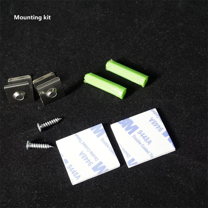 50cm 20 Polegada superfície preta montada perfil de alumínio do diodo emissor de luz, u plana sob o difusor matte claro da barra do armário da caixa de ferramentas do armário contador