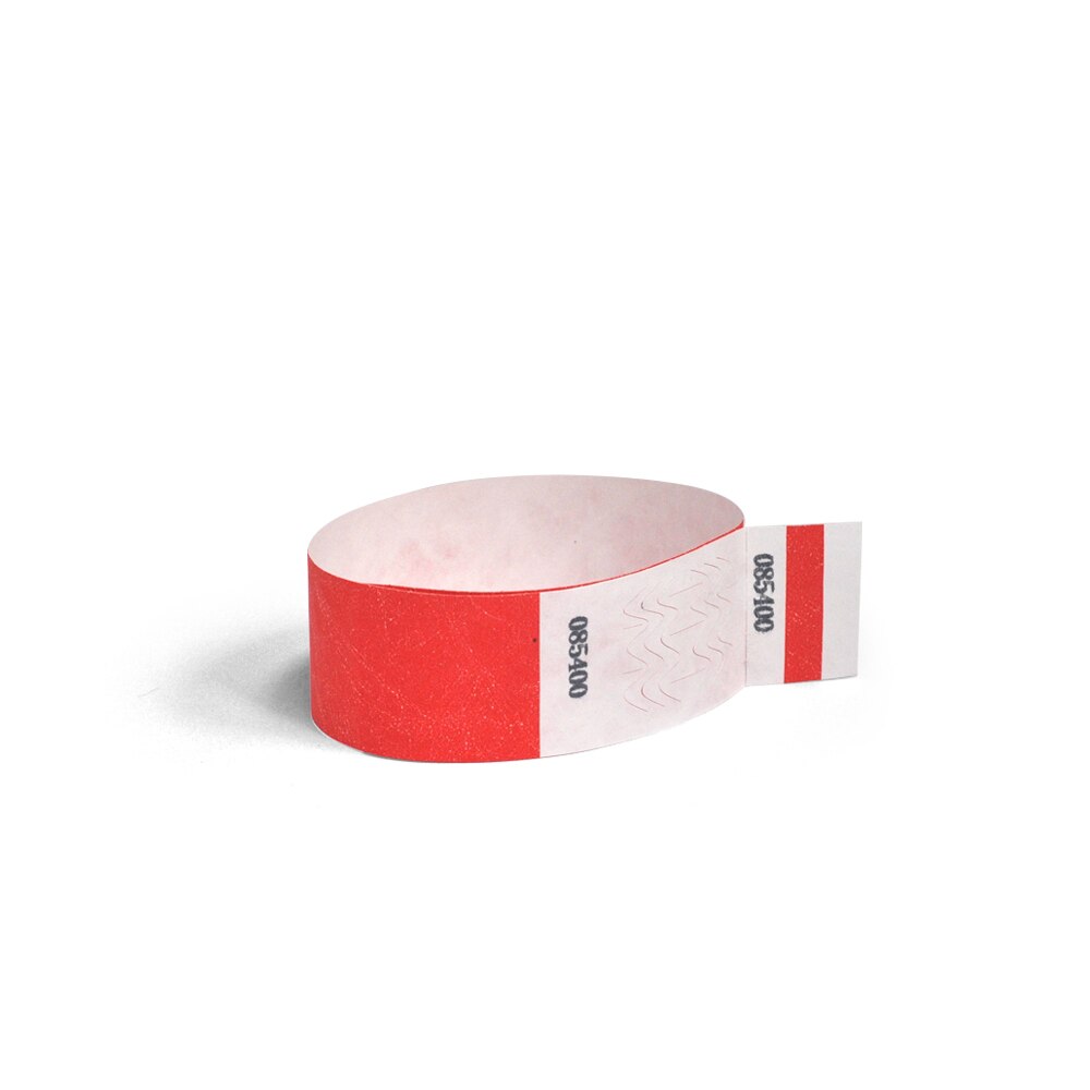 Solid røde 1 " stub tyvek armbånd avtakbare for id armbånd til festarrangementer ,500 stk.