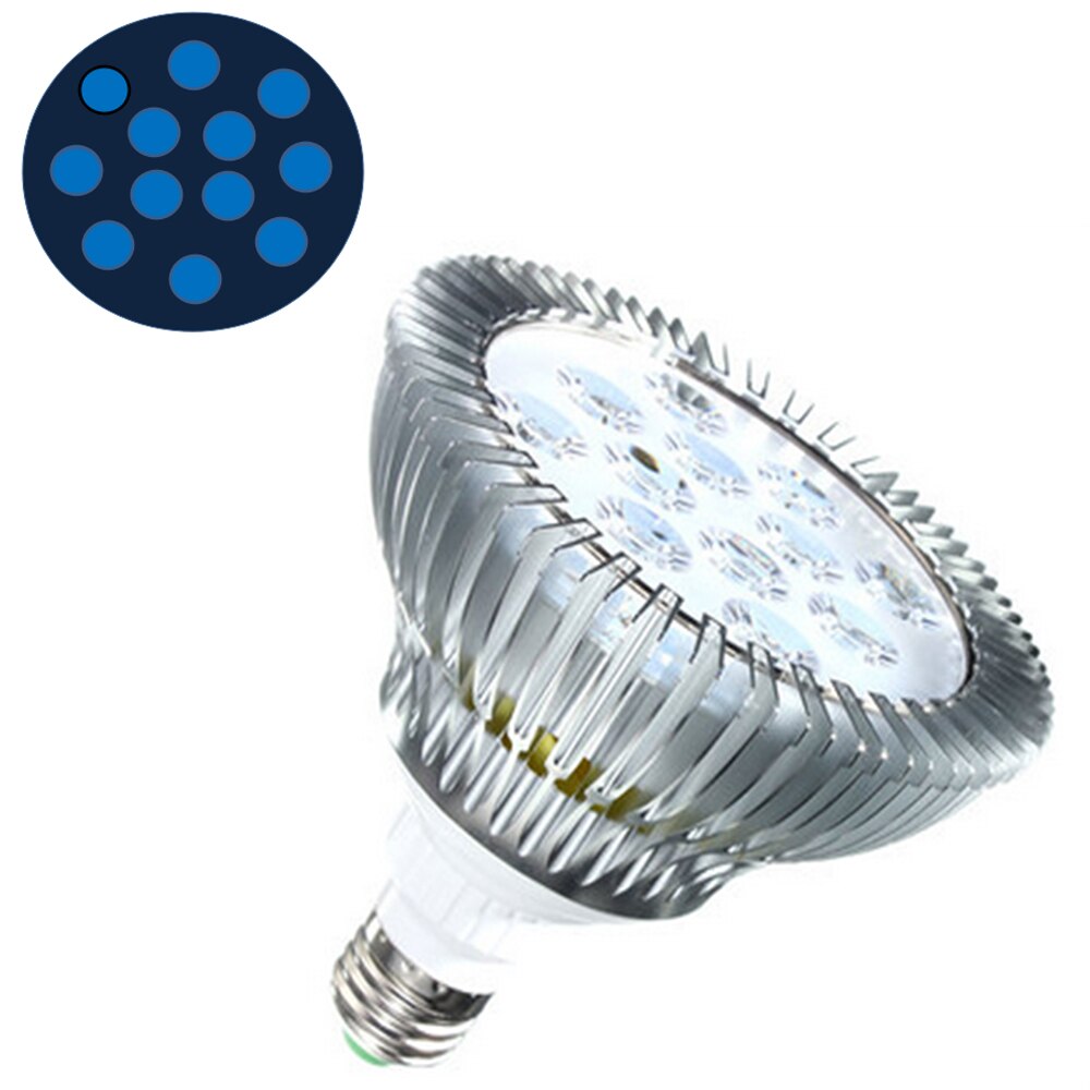 Pure Blue 450nm 54W E27 LED Aquarium Light PAR38 LED Plant Grow Veg for Fish Reef Coral Tanks