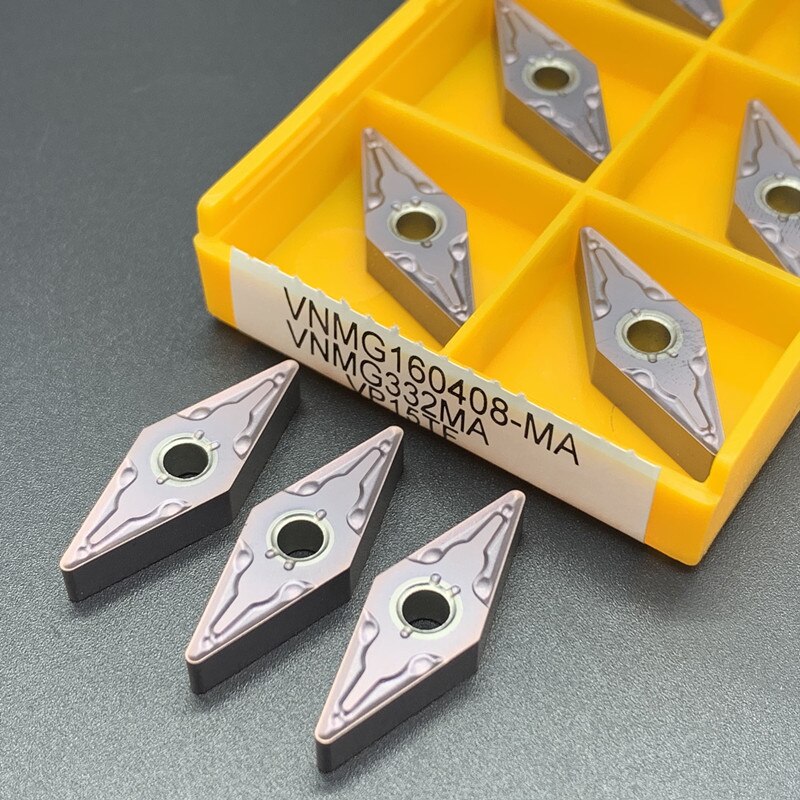 10PCS Carbide insert VNMG160408 VNMG160404 VP15TF/US735 external metal turning tool VNMG 160408 CNC machine turning tool