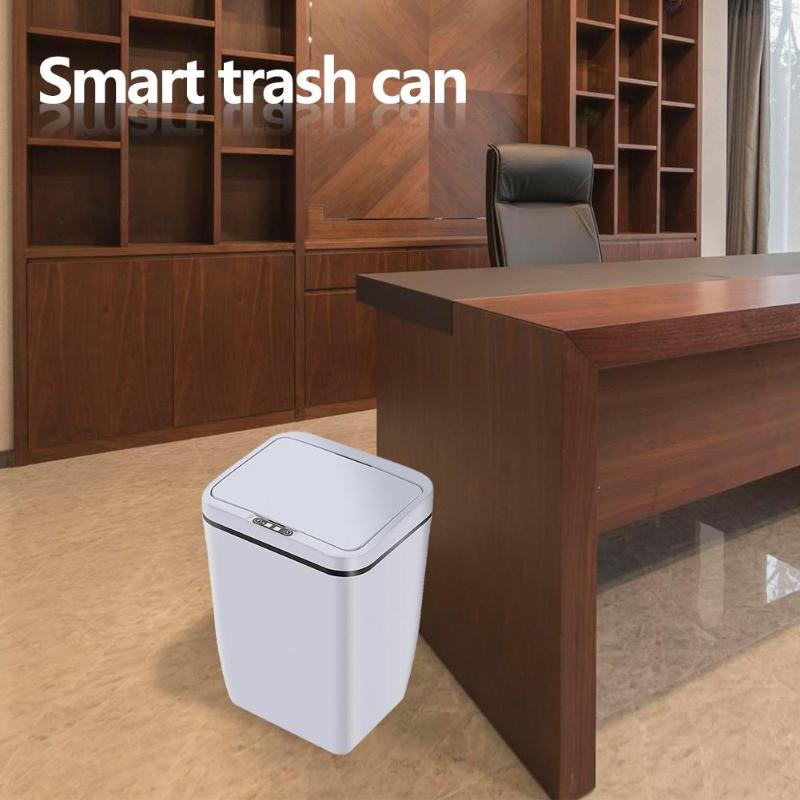 12L Home Intelligent Trash Can Automatic Sensor Dustbin Smart Sensor Electric Waste Bins PP Plastic Eco-Friendly Dustbin Househo