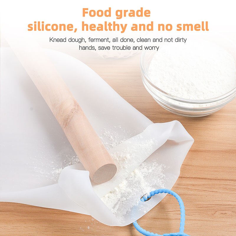 1Pc Siliconen Kneden Deeg Zak Food Grade Meel Mengen Siliconen Tas Keuken Gadget Accessoires Behoud Keuken Bakken Tool