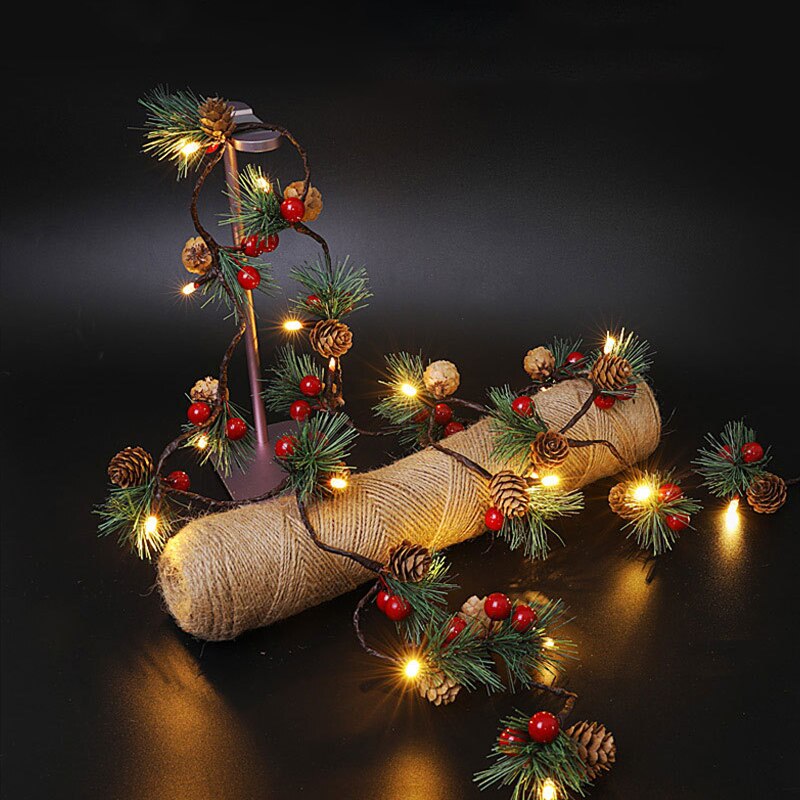 2M Creatieve Pine Cone Koperdraad Led String Lights Party Verlichting Fairy Guirlande Kerstboom Decoratie Voor thuis
