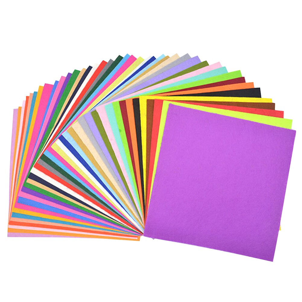40 Sheets Scrapbook Students Teaching Aids Colorful Fabric Bulletin Board 1mm Thickness Costumes School Felt Cloth DIY Craft