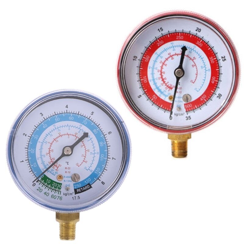 Air Conditioner R404 R134A R22 Refrigerant Low Pressure Gauge PSI KPA Blue