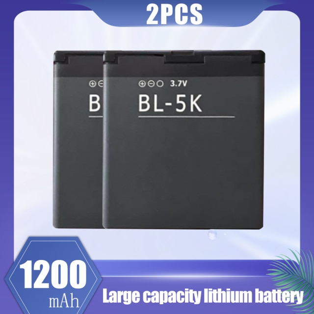 1-20PCS 1200mAh BL-5K BL 5K BL5K Rechargeable Lithium Phone Battery For Nokia N85 N86 8MP N87 2610S 701 Oro C7 C7-00 X7 X7-00 T7: 2PCS