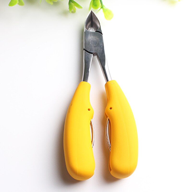 Kynsinauhasakset ruostumattomasta teräksestä pilarit kynsi kynsinauhojen leikkuri kynsisakset kynnet manikyyri leikkuri kynsisakset: Keltainen