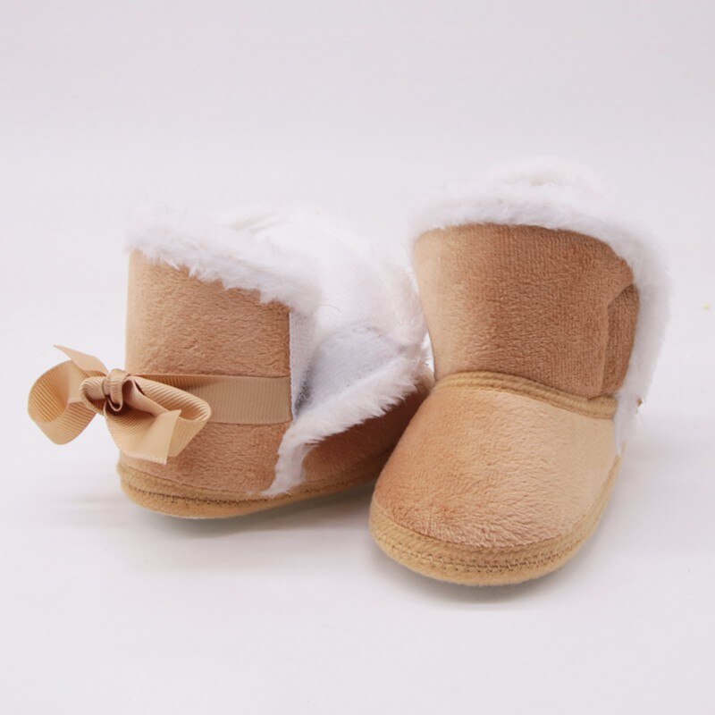 Warm Strik Fleece Snowboots Voor Baby Meisje Jongen Anti-Silp Prewalker Booties Baby Schoenen 0-18 Maanden