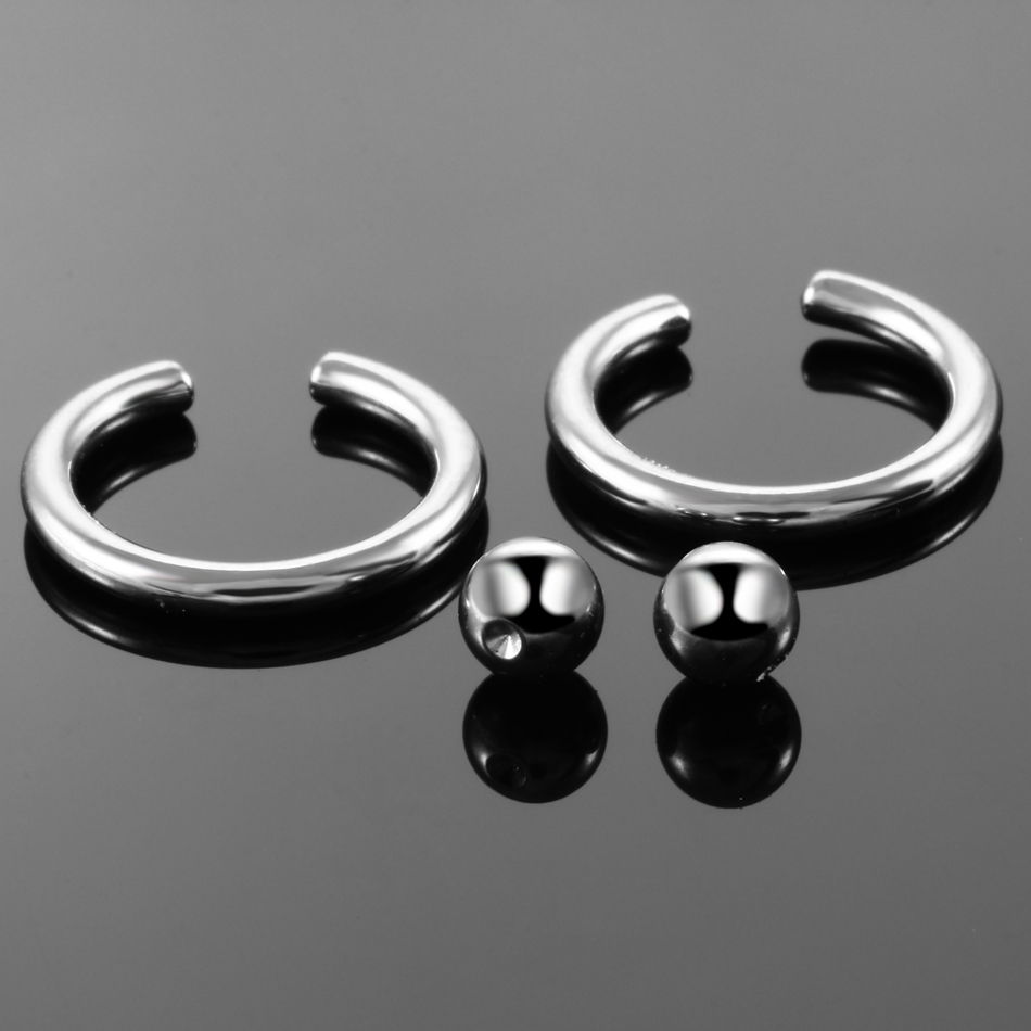 10pc Titan Captive Perlen ring 20g 14g Kugel verschluss Ring Septum Piercing Nasenring Frauen Ohr Knorpel Tragus Piercing Schmuck