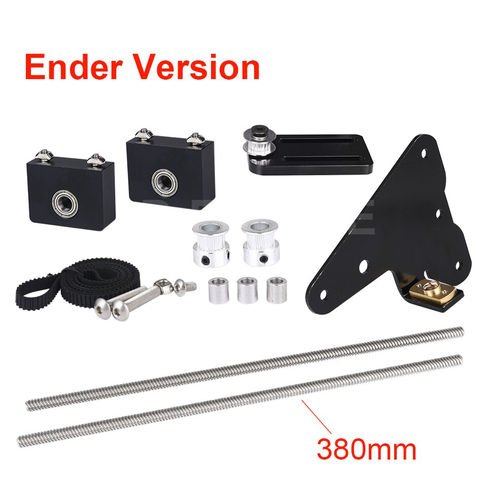 3D Printer Onderdelen Upgrade Kits Creality Ender 3/CR10 Dual Z-as T8 Lood Schroef Kits Beugel Aluminium Profiel met Riem Katrol: Ender Version