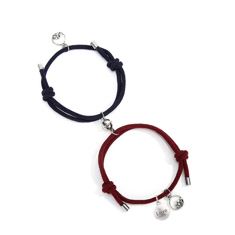 Een Plechtige Van Liefde Armbanden De Legering Verstelbare Magnetische Zuigkracht Armband Cadeaus Voor Liefhebbers Mujer Pulseras Voor Vrouwen: D