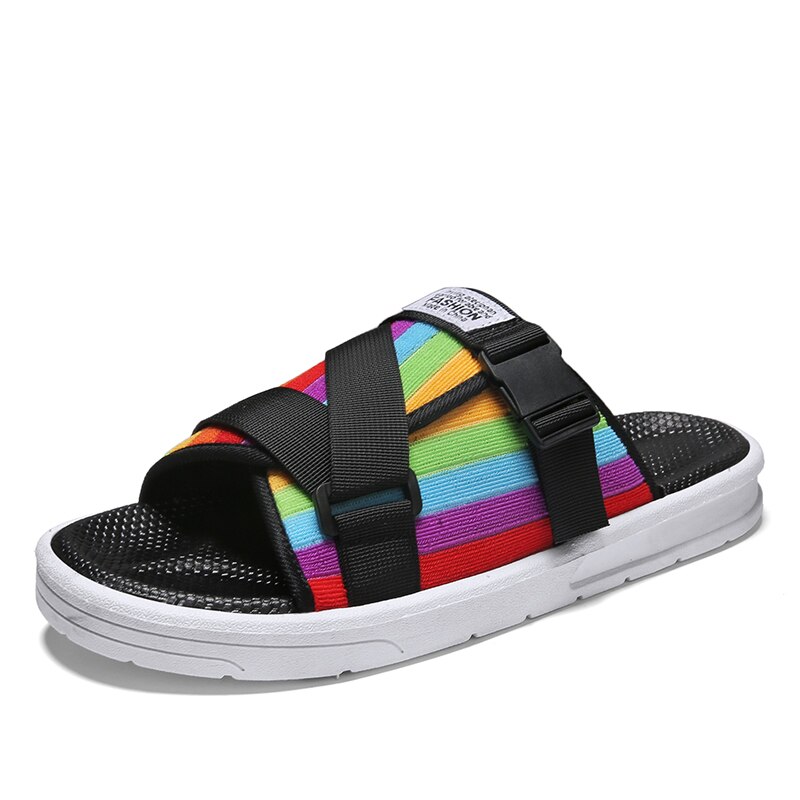 sandalia shoes da sandali sandel roman uomo homme de transpirables leather masculina beach sandles herren sandales slide