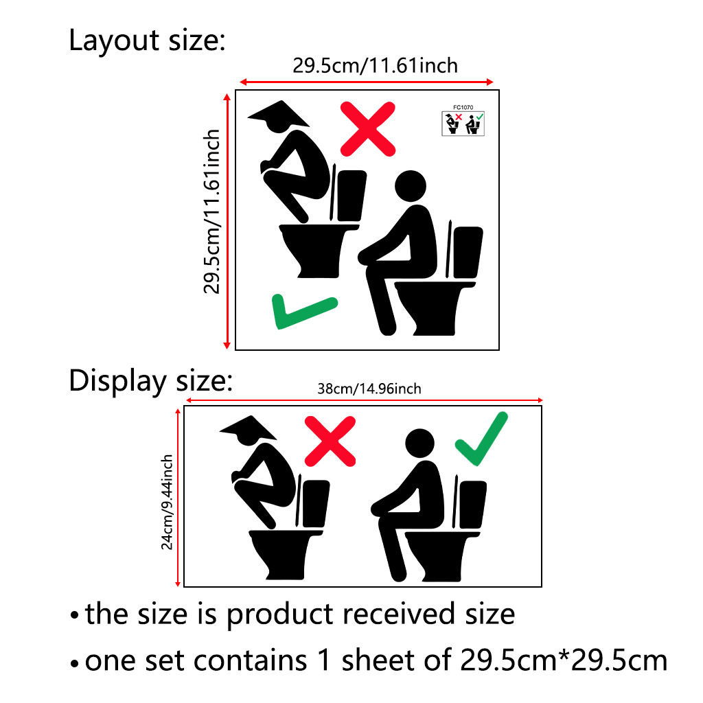 Sitta och kissa toalettklistermärke vattentät vinyltapet heminredning för bar badrum toalettklistermärken väggkonst dekal