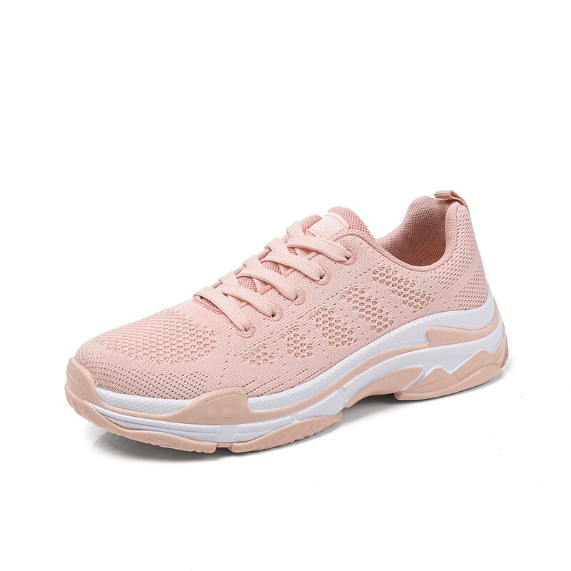 Women Running Shoes Breathable Sneakers for Woman Comfortable Black Gym Sports Shoes Zapatillas Mujer Deportiva Size 35-40: Pink Women sneakers / 6.5