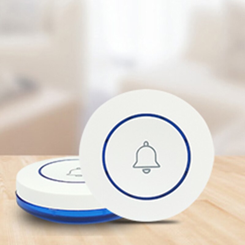 Wireless 43hz Doorbell Contact Button Home Security Welcome Smart Chimes Door Bell Alarm LED Light