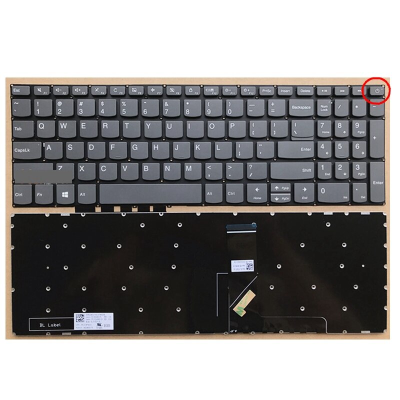 Us laptop tastatur til lenovo ideapad  l340-15 l340-15 api  l340-15 iwl us sort tastatur