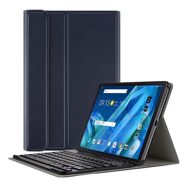 Keyboard Case Voor Lenovo Tab M10 Plus Tb-X606F TBX606X Draadloze Toetsenbord Voor M10 Fhd 2nd Gen Bluetooth toetsenbord Cover: Dark blue-English
