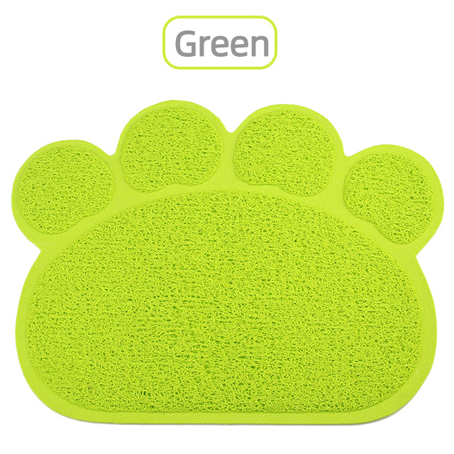 Mosodo Huisdier Kattenbakvulling Mat Poot Voeden Kom Placemat Kat Bed Pads Antislip Waterdichte Kattenbakvulling Trapper Matten kat Accessoires: Green
