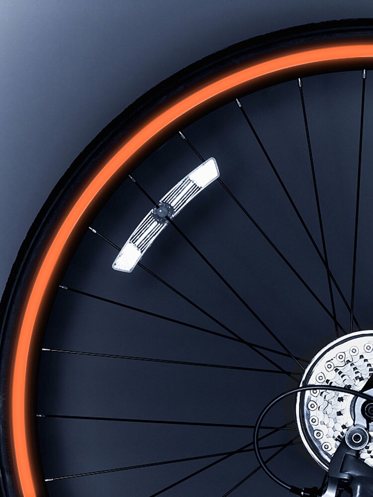 Bike Reflective Stickers Bicycle Reflective Safety Warning Strips Reflectante Bike Wheel Set Sticker Mtb Bicycle Decals