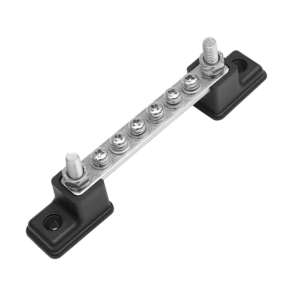 Universal 6 Terminal 130A/150A BusBar Block & Cover for Car Boat Marine Power Distribution Terminal Block 6 Screws + 2 Studs