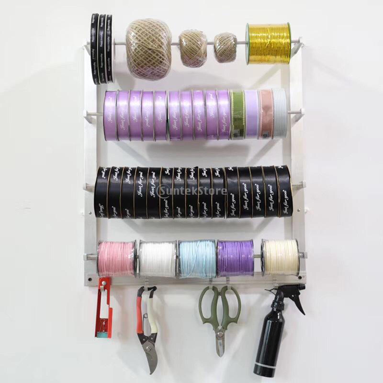 Wire Spool Rack, Wall Mount Ribbon Embroidery Sewing Thread Organizer, Conduit