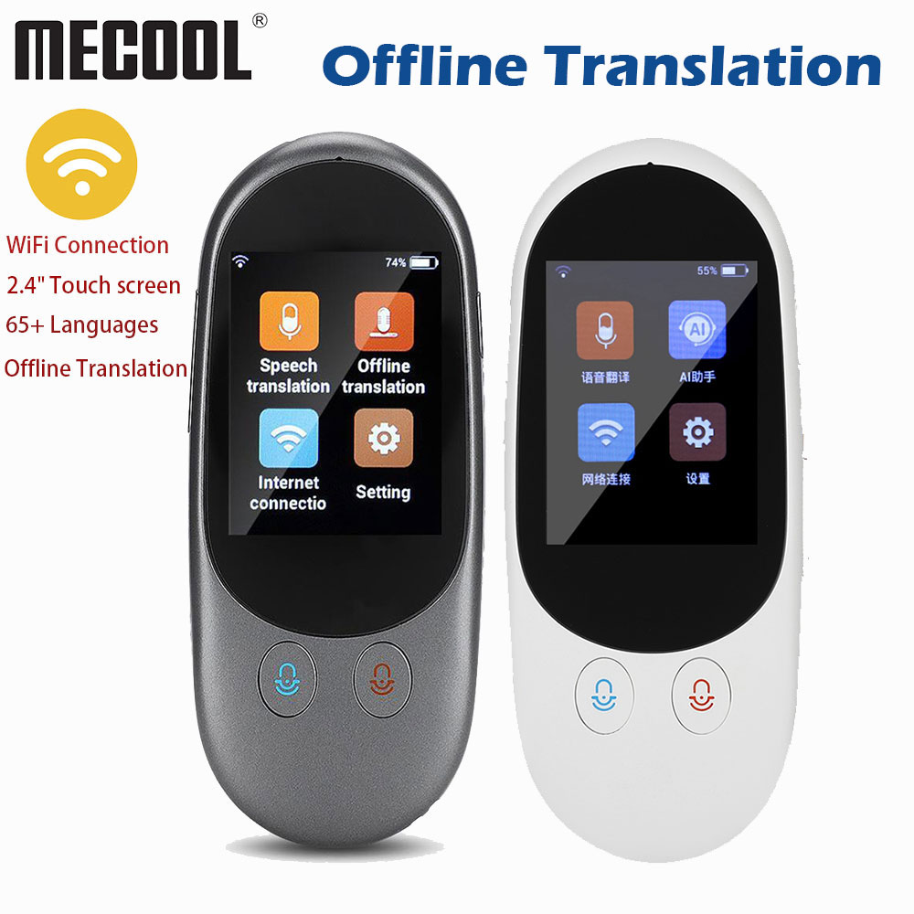 Draagbare Voice Vertaler Mini Pocket Real Time Multi Talen Offline Wifi Online Reizen Tradutor Tolk Machine