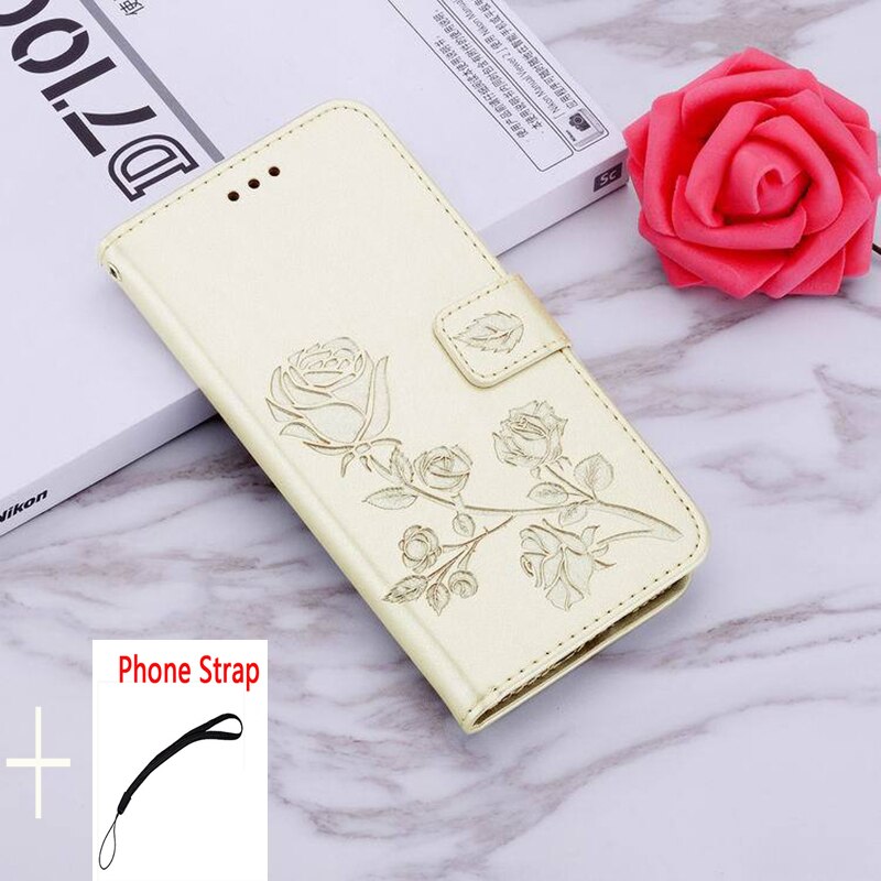 Voor Itel A25 5 &quot;ItelA25 Wallet Case Flip Lederen Beschermhoes Telefoon Ondersteuning Cover: 036 Gold