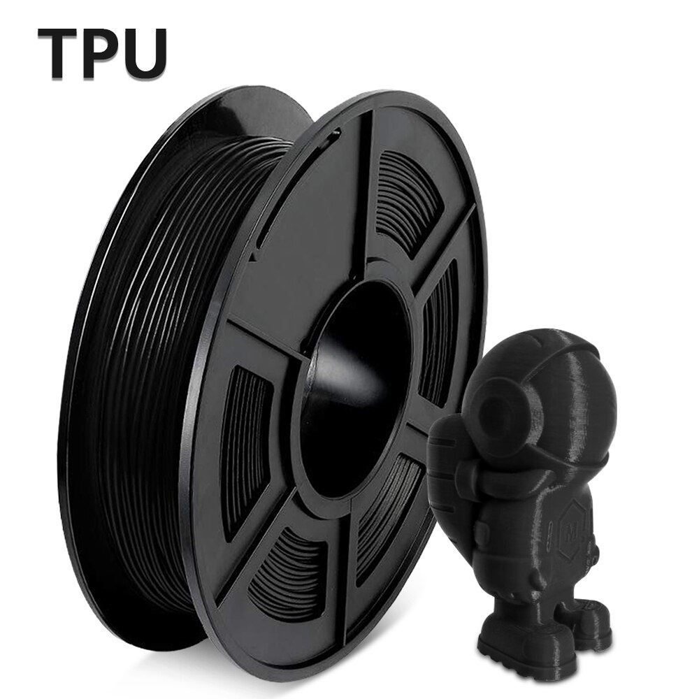 Enotepad 3D Printer Filament TPU Filament 1.75mm 1.1LBS 0.5KG Low Odor Dimensional Accuracy +/- 0.02mm 3D Printing Filament: TPU-BK-0.5KG