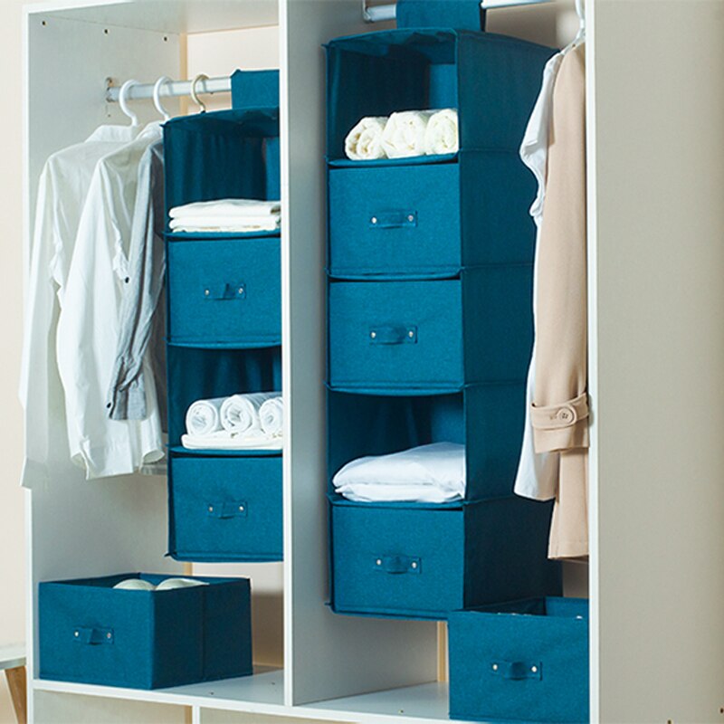 Wardrobe Hanging Organizer Storage Bags Holder for Cabinet Home Pendant Deocr Clothing Organiser Multi-Layer Boxes In Closet