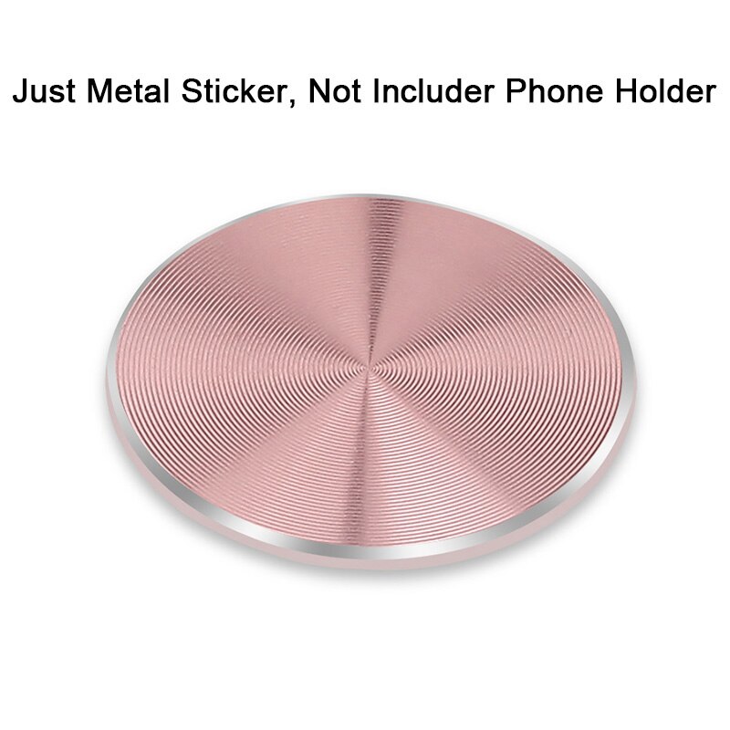 Plating Metall Platte für Magnetische Auto Telefon Halter Aluminium Legierung Aufkleber auf Auto Halterung Telefon Halter für iPhone 12 Samsung xiaomi: Rose Gold