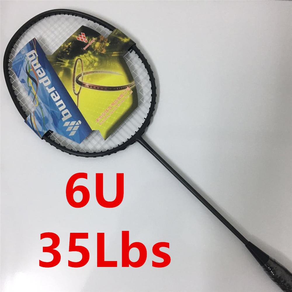 Powerful badminton racket strong 35Lbs ultra light 6U stiff high modulus graphite badminton rackets male racquet: Default Title