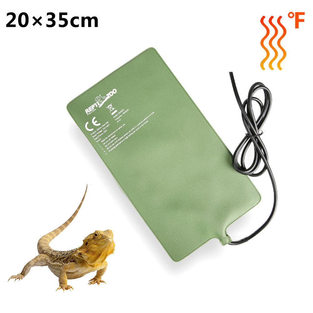 Almohadilla térmica para reptiles, almohadilla térmica impermeable para mascotas, alfombrilla aislante para plántulas, Material de PVC, equipo de Control de temperatura: 20x35cm