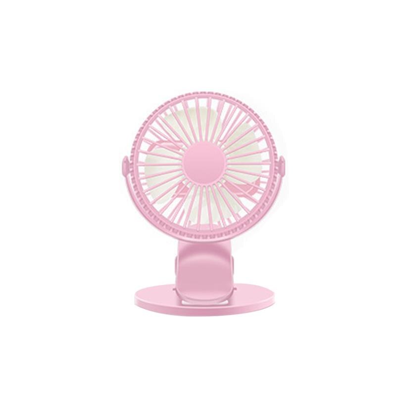 Portable USB Type Table Fan Clip-on Rechargeable Cooling Mini Desk Fan 360 Degree Rotation Adjustable 3 Speeds Clip-on Fan: black