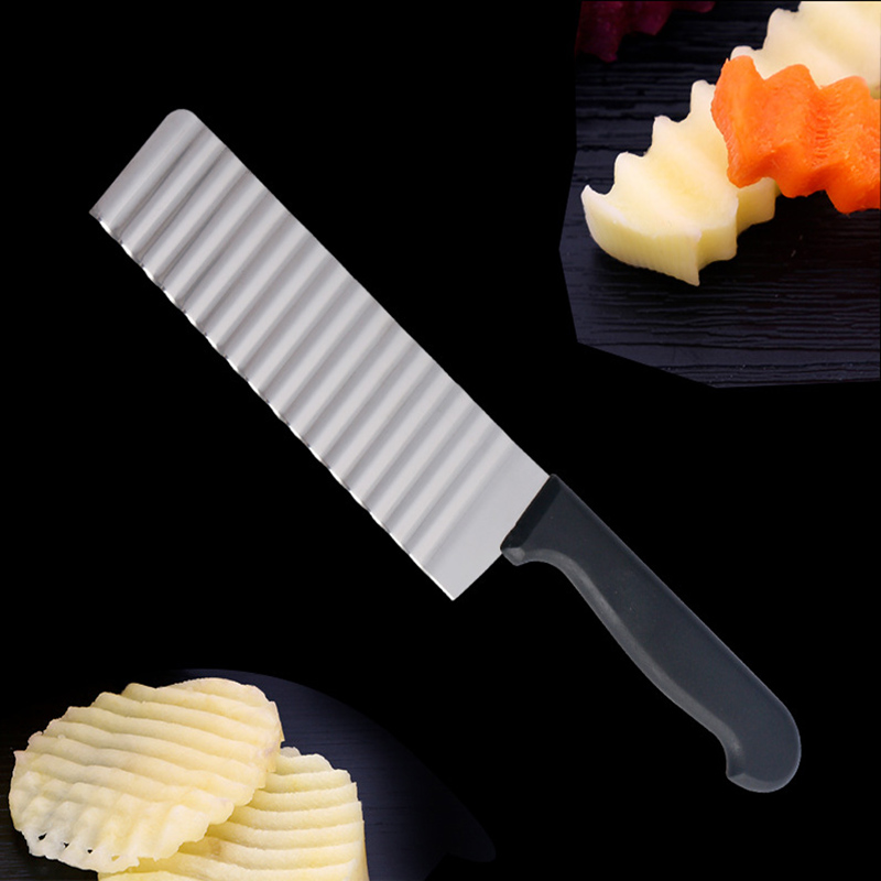 French Fry Cutters Stainless Steel Wave Knife Potato Cutting Machine Corrugated Knife Cutting French Fries Corrugated Cutter