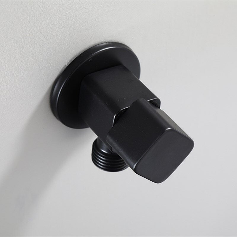 Black Angle Valve Toilet Check Valve All Copper Kitchen/Bathroom Four-points Universal Cold Switch Household Stop Valve
